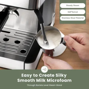 (2026 Upgrade) Gevi 20 Bar Espresso Machine with Grinder & Milk Frother, Professional Coffee Maker for Home, Cappuccino & Latte, Removable Water Tank, Steam Wand view 3