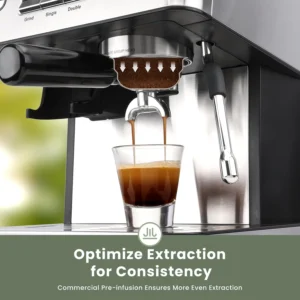 (2026 Upgrade) Gevi 20 Bar Espresso Machine with Grinder & Milk Frother, Professional Coffee Maker for Home, Cappuccino & Latte, Removable Water Tank, Steam Wand