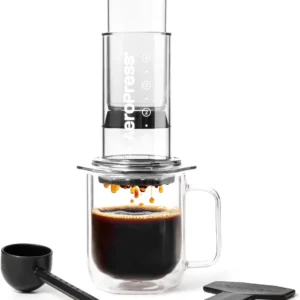 AeroPress Clear Coffee Press - All-in-One French Press, Pour-Over & Espresso Style Manual Brewer, 2 Min Brew for Less Bitterness, More Flavor, Small Portable Coffee Maker, Travel & Camping view 1