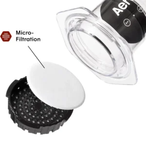 AeroPress Clear Coffee Press - All-in-One French Press, Pour-Over & Espresso Style Manual Brewer, 2 Min Brew for Less Bitterness, More Flavor, Small Portable Coffee Maker, Travel & Camping view 3