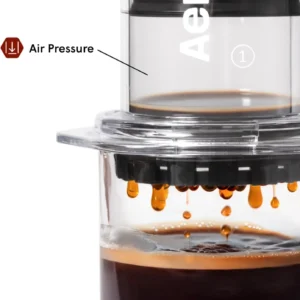 AeroPress Clear Coffee Press - All-in-One French Press, Pour-Over & Espresso Style Manual Brewer, 2 Min Brew for Less Bitterness, More Flavor, Small Portable Coffee Maker, Travel & Camping view 4
