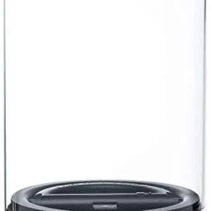 AirScape Glass Food Storage Canister - Glass Storage With US Patented Airless Inner Lid & Bamboo Top Lid - Preserves Food Freshness (Medium 7-Inch)