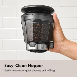 AMZCHEF Conical Burr Coffee Grinder, Espresso Grinder with 45 Grind Settings, Anti-Static Electric Coffee Bean Mill with Touchscreen Timer, 40mm Stainless Steel Burr