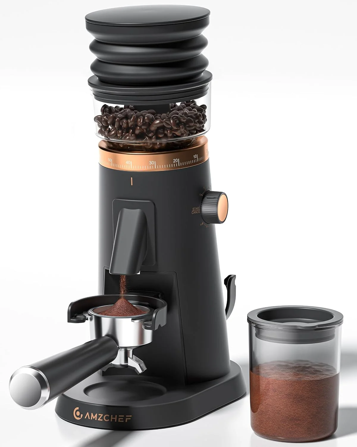 AMZCHEF Single Dose Grinder sleek design