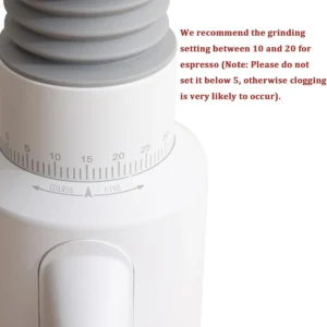 beanglass T64 Single Dose Coffee Grinder, 64mm Flat Burrs Electric Espresso Grinder (White) view 2