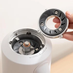 beanglass T64 Single Dose Coffee Grinder, 64mm Flat Burrs Electric Espresso Grinder (White) view 3