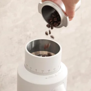 beanglass T64 Single Dose Coffee Grinder, 64mm Flat Burrs Electric Espresso Grinder (White) view 5