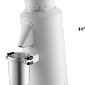 beanglass T64 Single Dose Coffee Grinder, 64mm Flat Burrs Electric Espresso Grinder (White) view 6