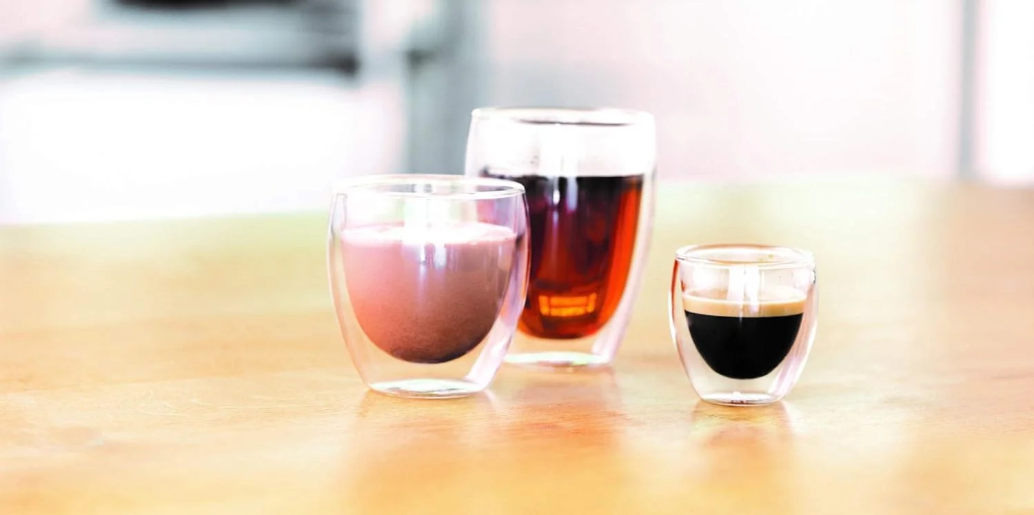Dishwasher and microwave safe espresso glasses