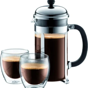 Bodum 2.5oz Pavina Double Wall High-Heat Borosilicate Glass, Set of 2, Clear view 6
