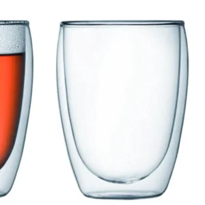 Bodum 2.5oz Pavina Double Wall High-Heat Borosilicate Glass, Set of 2, Clear view 7