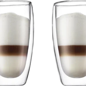 Bodum 2.5oz Pavina Double Wall High-Heat Borosilicate Glass, Set of 2, Clear