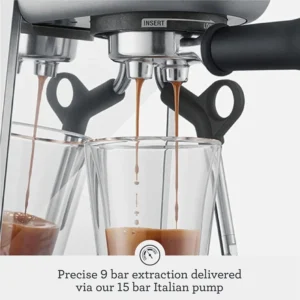 Breville Bambino Plus Espresso Machine BES500BTR, Black Truffle view 4