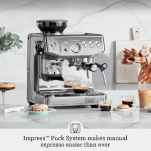 Breville Barista Express Impress Espresso Machine BES876BSS, Brushed Stainless Steel view 2