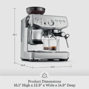 Breville Barista Express Impress Espresso Machine BES876BSS, Brushed Stainless Steel view 3
