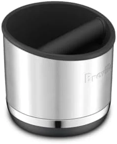 Breville BEA501BSS Knock Box 10 Espresso Machine Accessory, 10 Puck Capacity, Brushed Stainless Steel