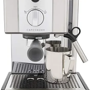 Breville ESP8XL Cafe Roma Stainless Espresso Maker, 9x9x12, Silver view 7