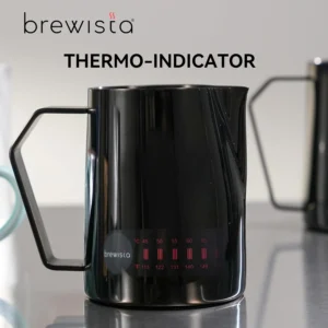 Brewista Precision Milk Frothing Pitcher, Steaming Jug, Coffee, Espresso Machine Accessories for Barista, Latte Art, Cappuccino, Stainless Steel Cup, 24 oz/720 ml, Matte Black view 3