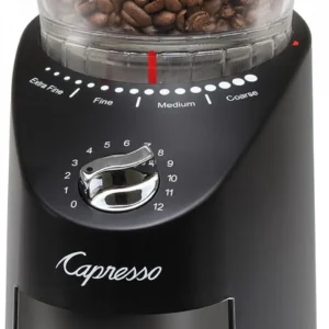 Capresso Infinity Plus Conical Burr Grinder, Black view 1