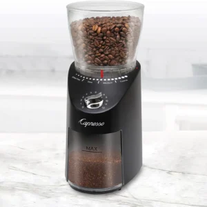 Capresso Infinity Plus Conical Burr Grinder, Black view 2