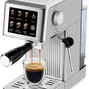 CUSIMAX Espresso Machine 20Bar Compact Coffee Machine with Powerful Steam Wand for Latte & Cappuccino, Stainless Steel Espresso Maker with 34oz Remevable Water Tank view 1
