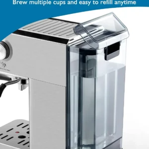 CUSIMAX Espresso Machine 20Bar Compact Coffee Machine with Powerful Steam Wand for Latte & Cappuccino, Stainless Steel Espresso Maker with 34oz Remevable Water Tank view 5