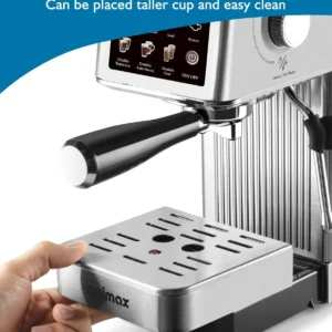 CUSIMAX Espresso Machine 20Bar Compact Coffee Machine with Powerful Steam Wand for Latte & Cappuccino, Stainless Steel Espresso Maker with 34oz Remevable Water Tank view 6