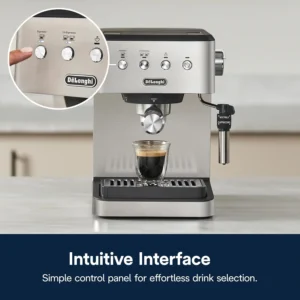 De'Longhi EM400M Classic Espresso Machine, Stainless Steel