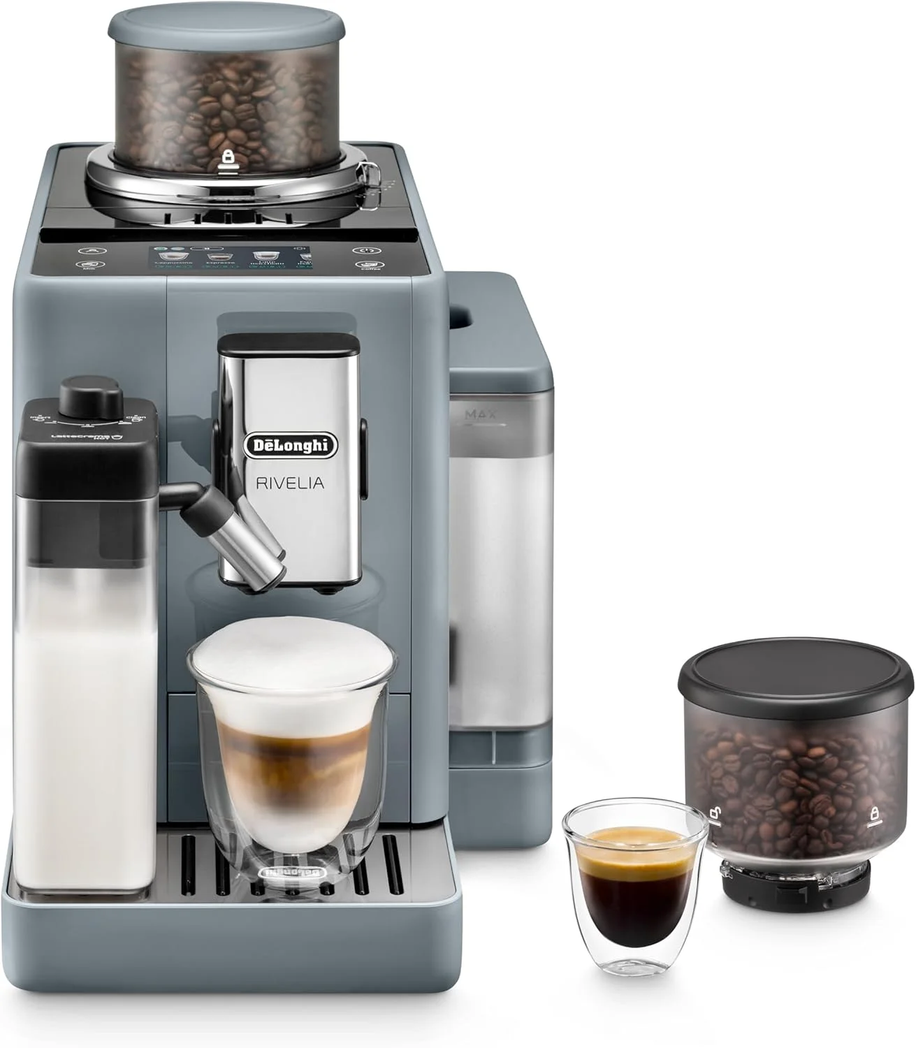 De'Longhi Rivelia espresso machine in Pebble Gray