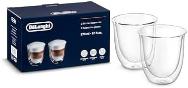 DeLonghi 3oz Espresso Double Wall Thermal Glasses, Set of 2