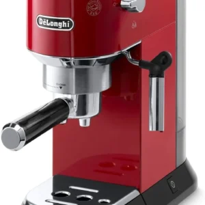 Delonghi EC680R DEDICA 15-Bar Pump Espresso Machine, Red view 1