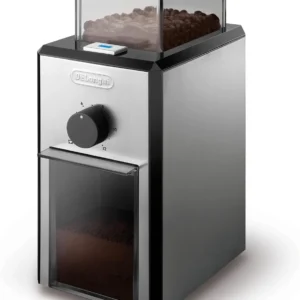 Delonghi Stainless Steel Burr Coffee Grinder, Silver view 1