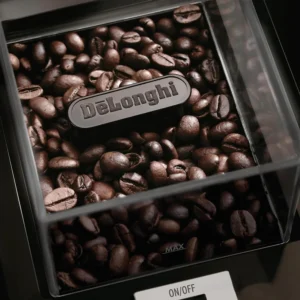 Delonghi Stainless Steel Burr Coffee Grinder, Silver view 4