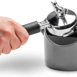 Dreamfarm Grindenstèin Sturdy, Compact, Modern Space-Saving Espresso Coffee Grind Knock Box - Silver view 2