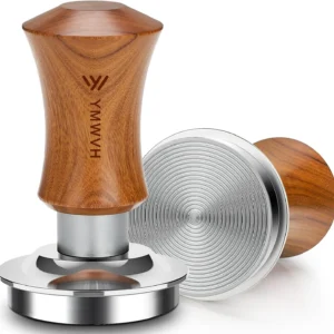 Espresso Tamper 58mm, YMWVH Premium Barista Coffee Tamper, 2 Spring Loaded Tampers with Stainless Steel Ripple Base, Constant 30lb Self Leveling 58.3mm Tampers without Tilting view 1