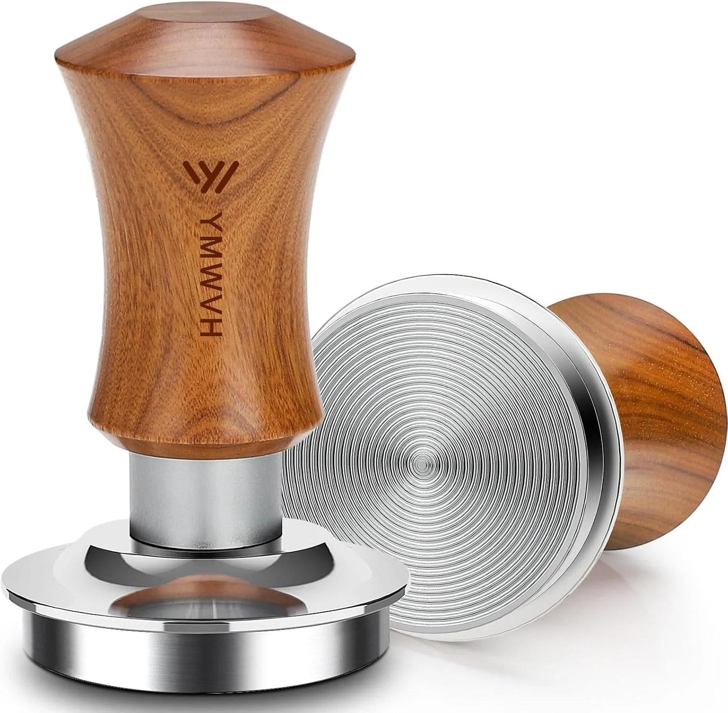 YMWVH 58mm Self-Leveling Espresso Tamper with 30lb Constant Force