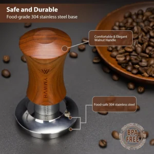 Espresso Tamper 58mm, YMWVH Premium Barista Coffee Tamper, 2 Spring Loaded Tampers with Stainless Steel Ripple Base, Constant 30lb Self Leveling 58.3mm Tampers without Tilting view 5