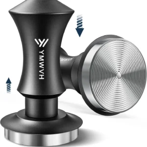 Espresso Tamper 58mm, YMWVH Premium Barista Coffee Tamper, 2 Spring Loaded Tampers with Stainless Steel Ripple Base, Constant 30lb Self Leveling 58.3mm Tampers without Tilting