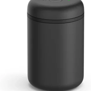 Fellow Atmos Electric Stainless Steel Vacuum Coffee Canister, Black | Auto-Seals to Preserve Freshness, Holds 16 oz Beans, One-Touch Seal, for Coffee Grounds, Tea & Spices, Airtight 1.2L view 1