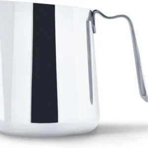 Fellow Eddy Steaming Pitcher - Milk Frother Pitcher with Fluted Spout, Premium Barista Tools for Precision Latte Art, 18/8 Stainless Steel, Polished, 12oz Jug view 1