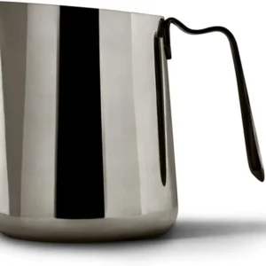 Fellow Eddy Steaming Pitcher - Milk Frother Pitcher with Fluted Spout, Premium Barista Tools for Precision Latte Art, 18/8 Stainless Steel, Polished, 12oz Jug