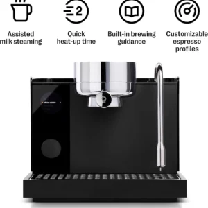 Fellow Espresso Series 1 – Home Espresso Machine – Heats in Under 2 Minutes, Precise Temperature Control, Pressure Profiling, Built-In Guidance, Assisted Milk Steaming, Matte Black view 2