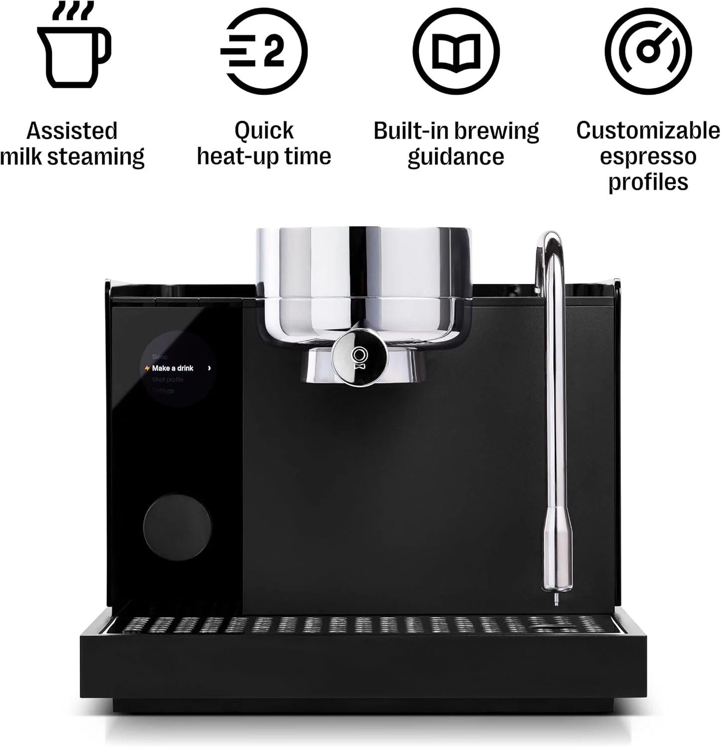 On-screen guidance interface for Fellow Espresso Series 1