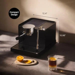 Fellow Espresso Series 1 – Home Espresso Machine – Heats in Under 2 Minutes, Precise Temperature Control, Pressure Profiling, Built-In Guidance, Assisted Milk Steaming, Matte Black view 6