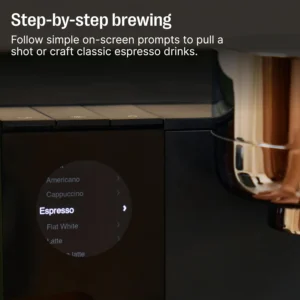 Fellow Espresso Series 1 – Home Espresso Machine – Heats in Under 2 Minutes, Precise Temperature Control, Pressure Profiling, Built-In Guidance, Assisted Milk Steaming, Matte Black