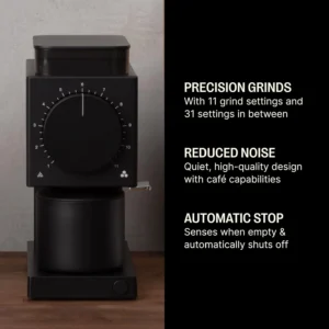 Fellow Ode Gen 2 64mm Flat Burr Coffee Grinder, Single Dose, 31 Grind Settings, Electric, Stainless Steel, Quiet & Anti-Static for Pour Over, French Press & Cold Brew – Matte Black view 2
