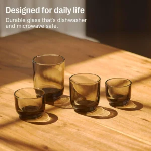 Fellow Pirch Espresso Shot Glass 3.5 oz Set of 2, Amber Artisanal Espresso Cups, Handcrafted Soda Lime Glass – Heat Retaining, Dishwasher & Microwave Safe for Latte Art & Coffee view 7