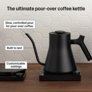 Fellow Stagg EKG Pro Electric Gooseneck Kettle – Precise Temperature Control, Quick Heating, Brew Timer, Scheduling, Stainless Steel, Pour-Over Coffee - 0.9L, Matte Black view 3