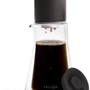 Fellow Stagg [XF] Pour-Over Coffee Maker Set – Stainless Steel Dripper, 20 oz Double Wall Glass Carafe & 30 Paper Filters, Built-in Ratio Aid, No Plastic Brewing, Matte Black view 1
