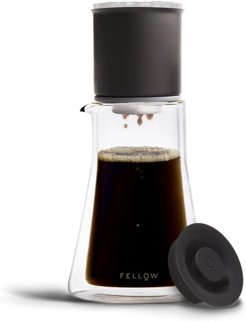 Fellow Stagg [XF] Pour-Over Coffee Maker Set – Stainless Steel Dripper, 20 oz Double Wall Glass Carafe & 30 Paper Filters, Built-in Ratio Aid, No Plastic Brewing, Matte Black view 1